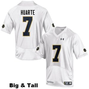 Notre Dame Fighting Irish Men's John Huarte #7 White Under Armour Authentic Stitched Big & Tall College NCAA Football Jersey PQV4199XK